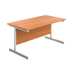 First Rectangular Cantilever Desk 1800mm x 800mm x 730mm Beech White 577074 F
