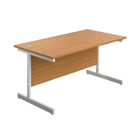 First Rectangular Cantilever Desk 1800mm x 800mm x 730mm Nova Oak White 577075 F