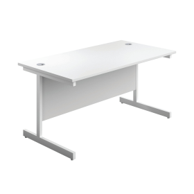 First Rectangular Cantilever Desk 1800mm x 800mm x 730mm White White 577076 F