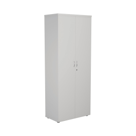 First Wooden Cupboard 800mm x 450mm x 2000mm White 521878 F
