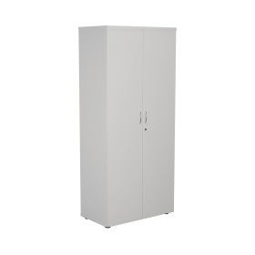 First Wooden Storage Cupboard 800mm x 450mm x 1800mm White 521858 F
