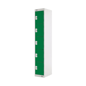 Five Compartment Locker 300x300x1800mm Green Door MC00028 462261 F
