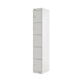 Five Compartment Locker 300x300x1800mm Light Grey Door MC00026 462259 F