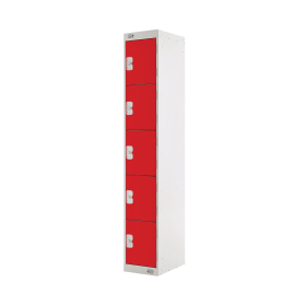 Five Compartment Locker 300x300x1800mm Red Door MC00029 462262 F