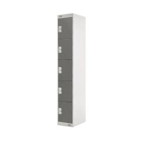 Five Compartment Locker 300x450x1800mm Dark Grey Door MC00063 462272 F