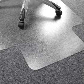 Floortex Cleartex PVC Chair Mat Carpet Lipped 1200mm x 900mm x 2.2mm Clear 130930 F