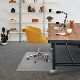 Floortex Cleartex Rectangular Chair Mat Carpet 1500mm x 1200mm x2.2mm PVC Clear 110218 F