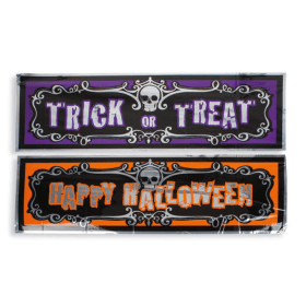 Foil Halloween Banners Assorted Design x2 12 Pack PMS02902 F