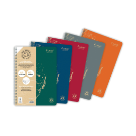 Forever Notebook Wirebound Ruled 120 Pages A4 Assorted 5 Pack 798647 F
