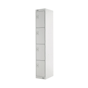 Four Compartment Locker 300x300x1800mm Light Grey Door MC00020 462253 F