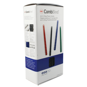 GBC A4 Binding Combs 12mm Black 100 Pack 104556 F