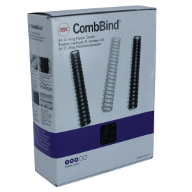 GBC A4 Binding Combs 16mm Black 100 Pack 116776 F