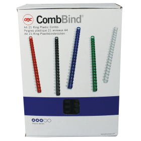 GBC A4 Binding Combs 22mm Black 100 Pack 113843 F