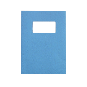 GBC A4 LeatherGrain Binding Cover with Window 250gsm Blue 50 Pack 100638 F