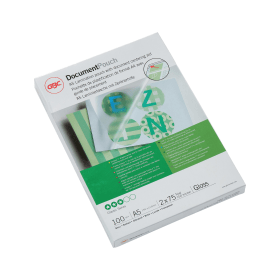 GBC DocumentPouch Laminating Pouches A5 150 Micron Gloss 100 Pack 104879 F