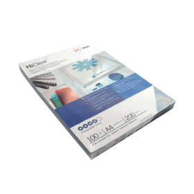 GBC HiClear A4 Binding Cover 200gsm Clear 100 Pack 165734 F