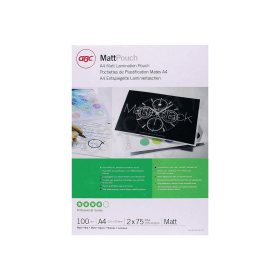 GBC Laminating Pouches A4 150 Micron Matt 100 Pack 164423 F