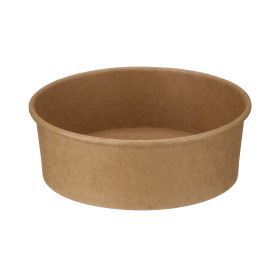 Go Pak Round Kraft Bowl PE Lined 500ml Kraft 300 Pack 885184 F