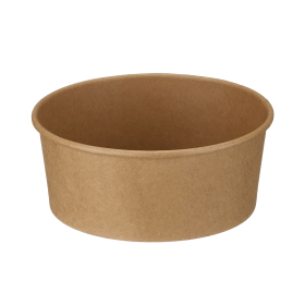 Go Pak Round Kraft Bowl PE Lined 750ml Kraft 300 Pack 885185 F