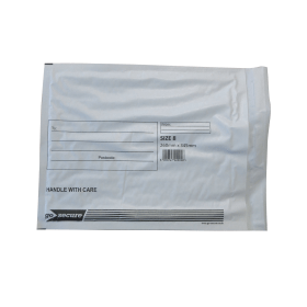 GoSecure Bubble Envelope Size 8 Internal Dimensions 260mm x 345mm White 50 Pack 410819 F