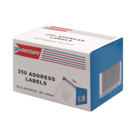 GoSecure Continuous Roll Address Labels 89mm x 36mm 1500 Pack 523292 F