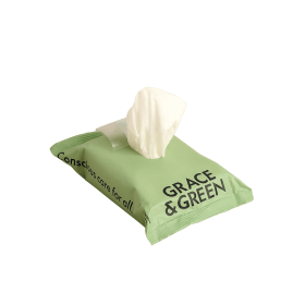 Grace Green Biodegradable Bamboo Wipes 25 Pack GGWET WIPES 914347 F