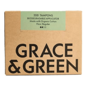 Grace Green Bulk Applicator Tampons Regular 200 Pack 914336 F