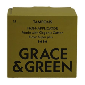 Grace Green Non Applicator Tampons Super 15 Pack 914342 F