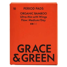 Grace Green Organic Bamboo Day Pads 10 Pack 914339 F