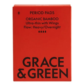 Grace Green Organic Bamboo Night Pads 8 Pack 914338 F
