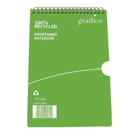Graffico Recycled Memo Pad 160 Pages Ruled A4 White 10 Pack 365959 F