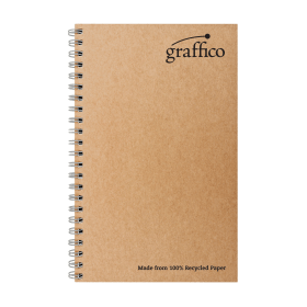 Graffico Recycled Notebook Ruled Wirebound 160 Pages A5 10 Pack 594829 F