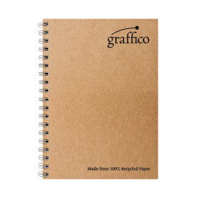 Graffico Recycled Notebook Wirebound Ruled 160 Pages A4 10 Pack 594828 F