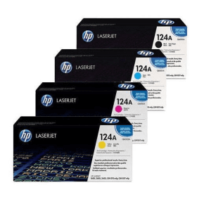 HP 124A Multipack Full Set of 4 Toner Cartridges Original