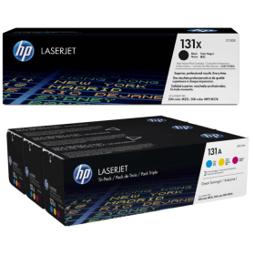 2-Pack Compatible Toner For HP 131A CF210A - Replacement For LaserJet Pro 200 Color Printers