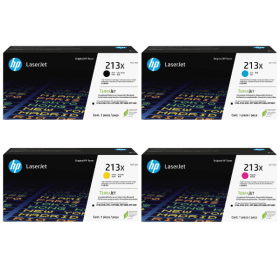 HP 213X High Capacity Multipack Full Set of 4 Toner Cartridges Original