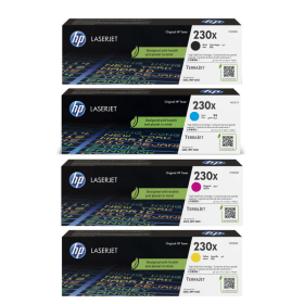 HP 230X High Capacity Multipack Full Set of 4 Toner Cartridges Original