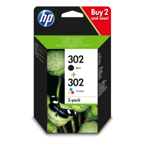 HP 302 Multipack Full Set of 2 Ink Cartridges X4D37AE NEW CAPACITY Original
