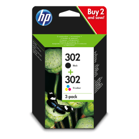HP 302 Multipack Full Set of 2 Ink Cartridges X4D37AE Original
