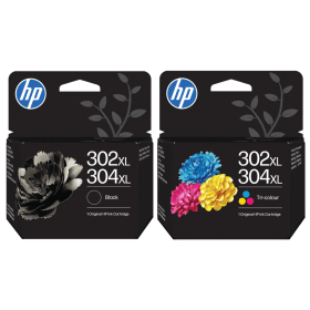 HP 302XL 304XL High Capacity Multipack Full Set of 2 Ink Cartridges Original