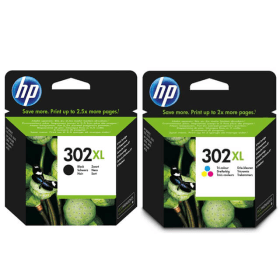 HP 302XL High Capacity Multipack Full Set of 2 Ink Cartridges NEW CAPACITY Original