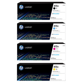 Set 4 Cartucce 415A XL Per HP Color LaserJet M454 M479 - Nero, Ciano, Magenta, Giallo Con Chip