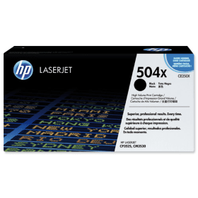 HP 504X Black High Capacity Toner Cartridge CE250X Original