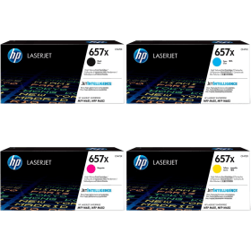 HP 657X High Capacity Multipack Full Set of 4 Toner Cartridges Original