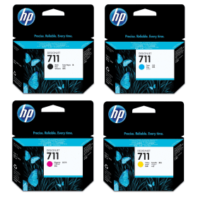 HP 711 Multipack Full Set of 4 Ink Cartridges Original