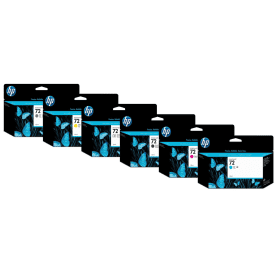 HP 72 High Capacity Multipack Full Set of 6 Ink Cartridges Original