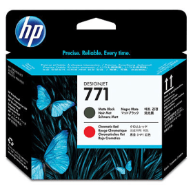 HP 771 Matte Black and Chromatic Red Printhead CE017A Original