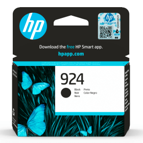 HP 924 Black Ink Cartridge 4K0U6NE Original
