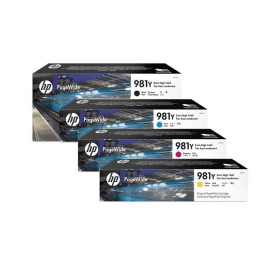 HP 981Y Extra High Capacity Pagewide Multipack Full Set of 4 Ink Cartridges Original