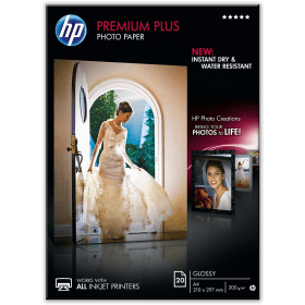 HP CR672A A4 Premium Plus Glossy Photo Paper 300gsm 20 sheets